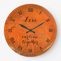 Relógio de Parede de Terracota Esmaltada com Amor 