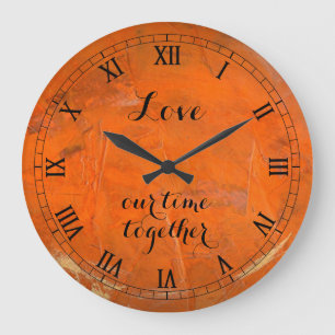 Relógio de Parede de Terracota Esmaltada com Amor