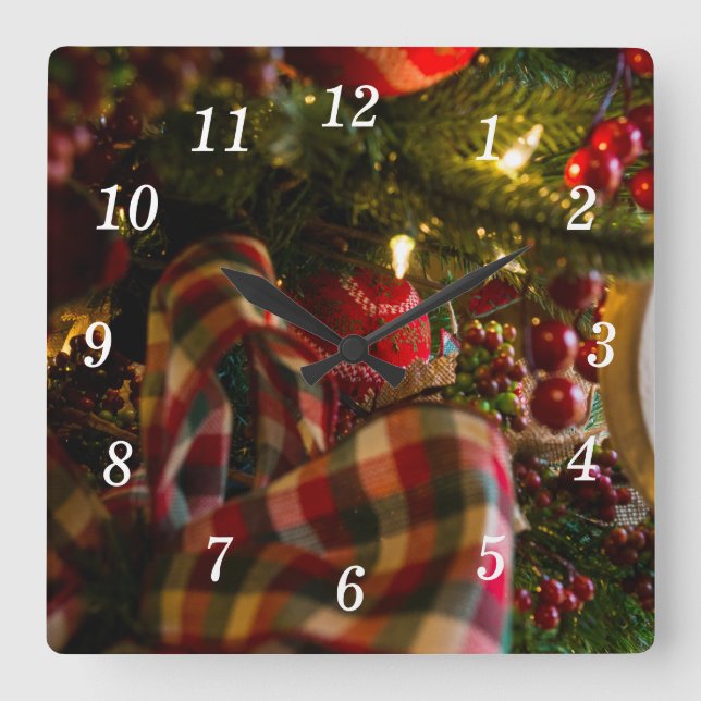 Relógio de Parede de uma Árvore de Natal (Frente)