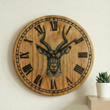 Relógio de Parede de Veado - Decoração em Estilo d