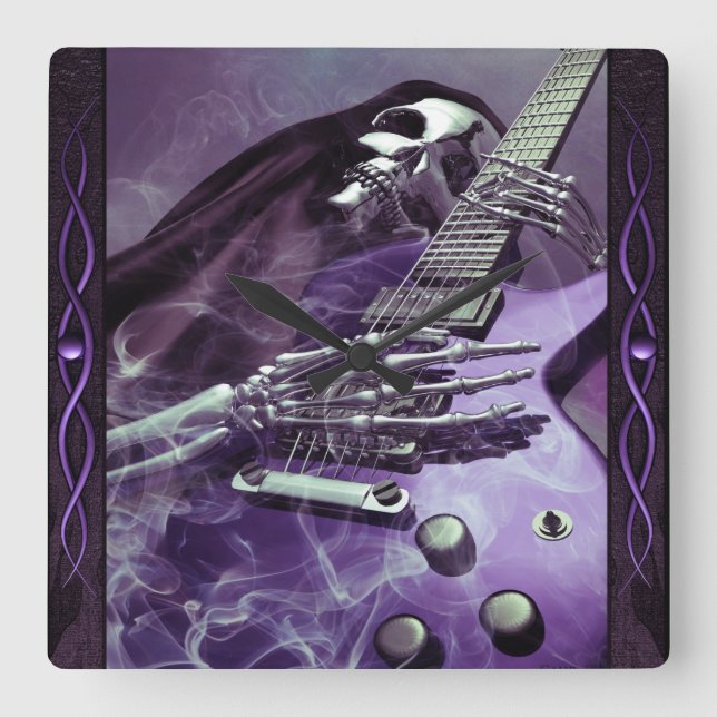 Relógio de Parede de Violão de Grim Reaper (Frente)