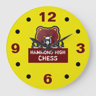Relógio de Parede de Xadrez do HAMMOND HIGH