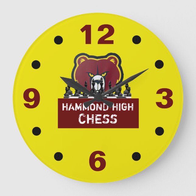 Relógio de Parede de Xadrez do HAMMOND HIGH (Frente)