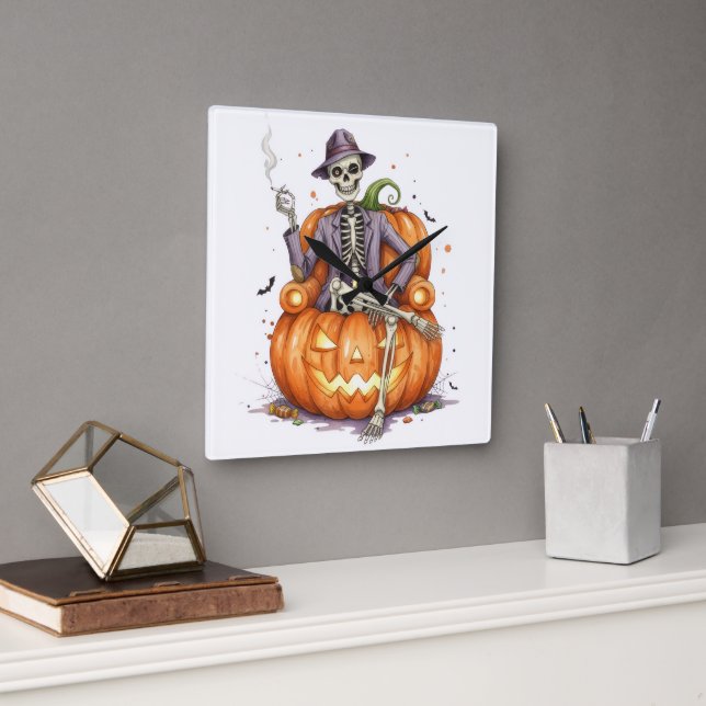 Relógio de Parede Decoração Abóbora de Halloween S (Escritório)
