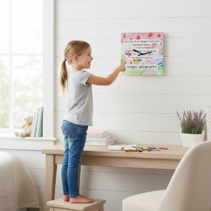 Relógio de Parede Decorativo de Arte Infantil Dese