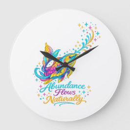 Relógio de Parede Decorativo Harmonia Koi Arco-íri