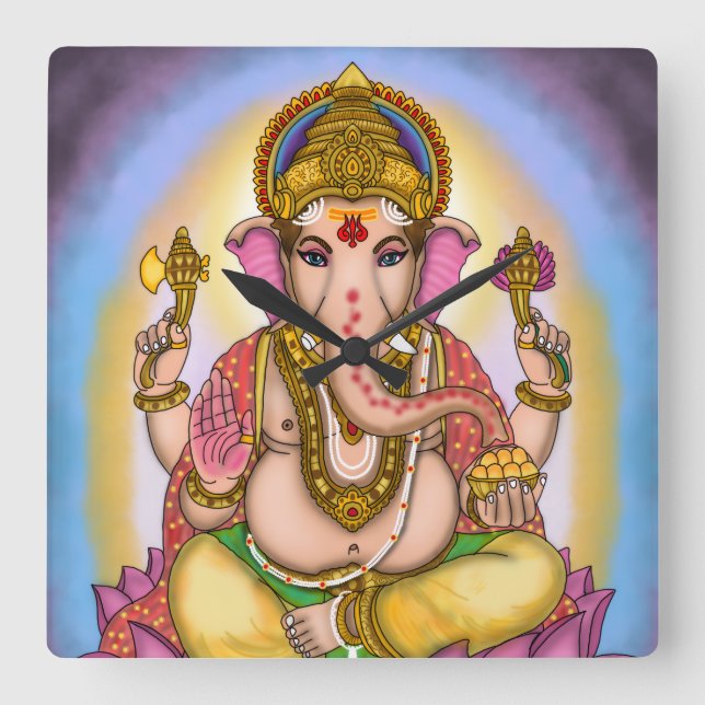 Relógio de Parede Decorativo Senhor Ganesha (Frente)