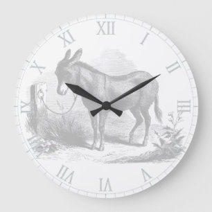 Relógio de Parede Desenho de Burro