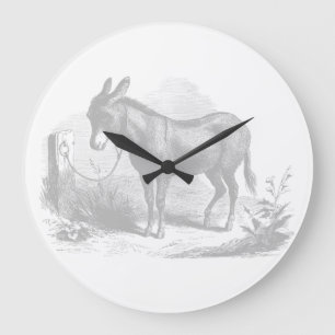 Relógio de Parede Desenho de Burro