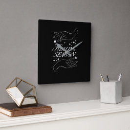 Relógio de Parede | Design Minimalista Preto Quadr