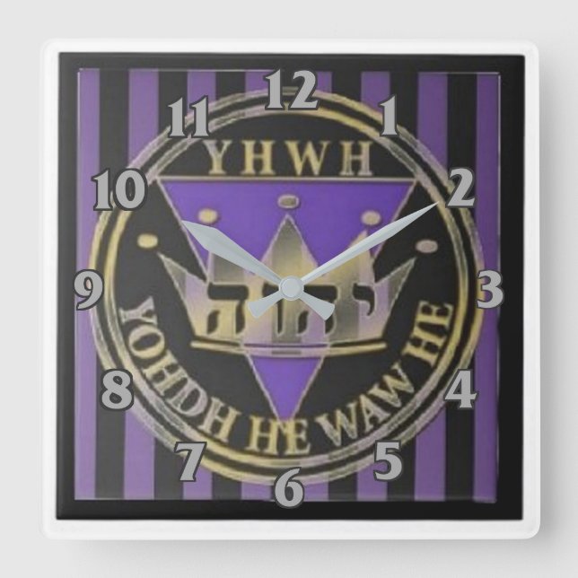 Relógio de Parede Divino Stripes Quadrado (Frente)