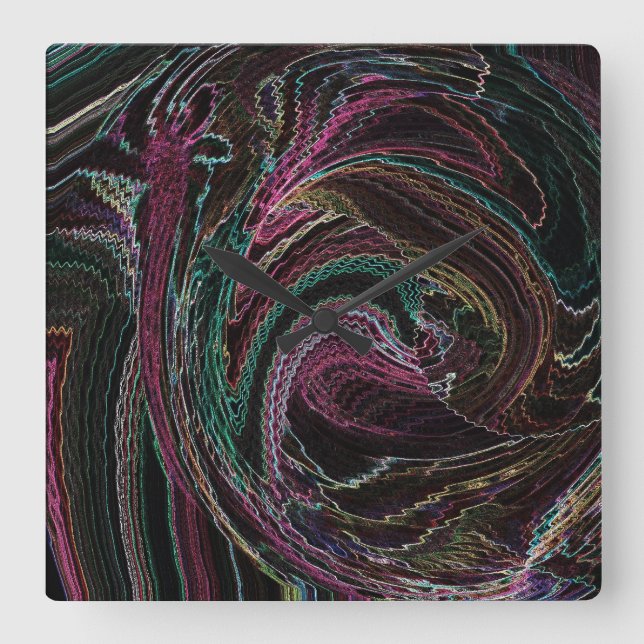 Relógio de Parede do abstrato Electric Lights (Frente)