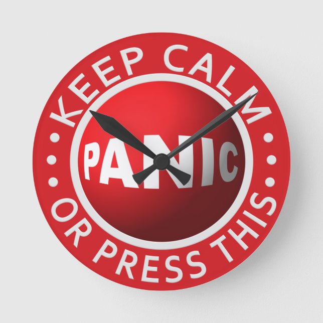 Relógio de parede do Botão de Pânico (Frente)