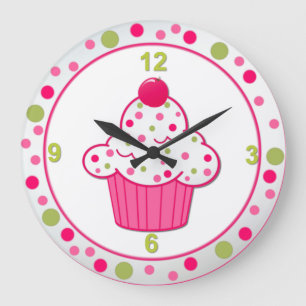 Relógio de Parede do Cupcake Doce