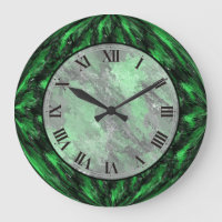 Relógio de Parede do Marble Faux Verde Emerald