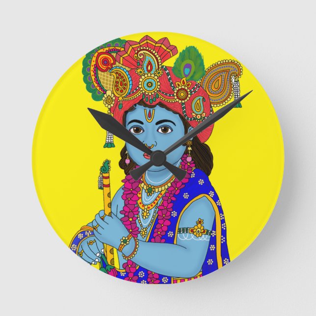 Relógio de Parede do Menino Krishna (Frente)