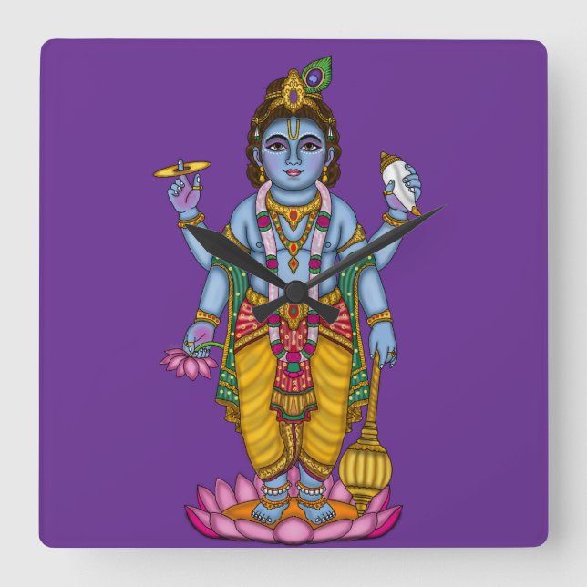 Relógio de Parede do Menino Vishnu (Frente)