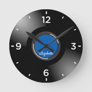 Relógio de Parede do Monograma com Registro de Mús