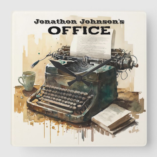 Relógio de Parede do Office de Máquina de Digitali (Frente)