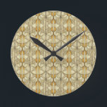 Relógio de Parede do Padrão Art Deco<br><div class="desc">Um padrão de deco de arte vintage para este relógio de na moda e parede clássico.</div>