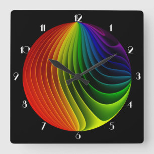 Relógio de Parede do Rainbow Twist