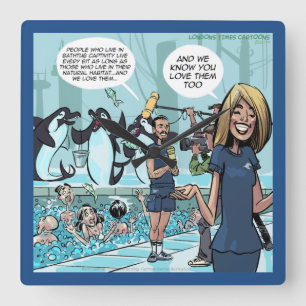 Relógio de Parede do Rick London Funny Orca Reven