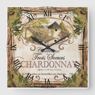 Relógio de Parede do Rótulo do Vintage