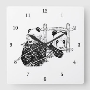 Relógio de Parede do Urso Panda Muito Legal