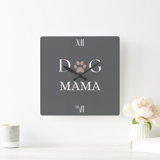 Relógio de Parede Dog Mama, Presente para o Dia da (Lar)