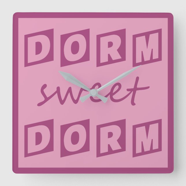 Relógio de parede "Dorm Sweet Dorm" (Frente)