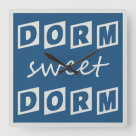 Relógio de parede "Dorm Sweet Dorm"