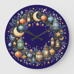 Relógio de Parede - Eid Mubarak Coroa Relógio de P