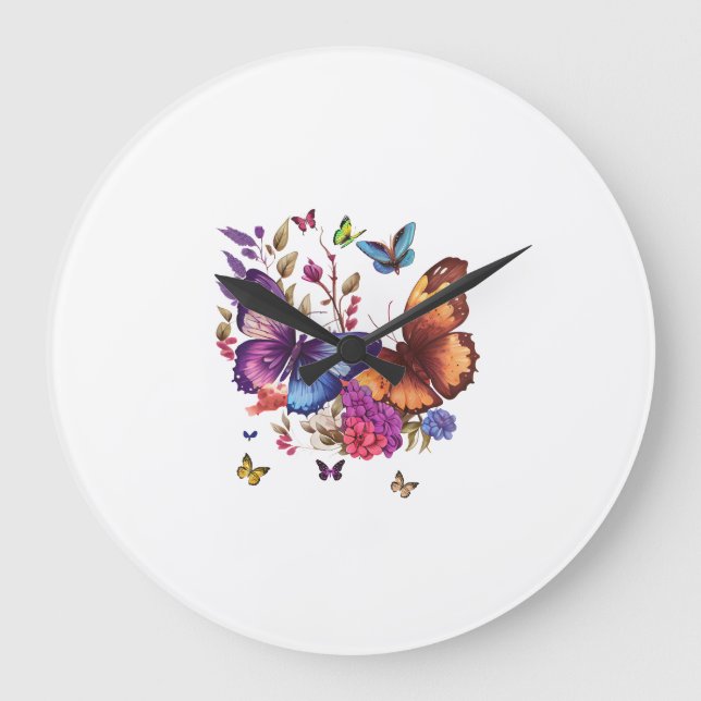 Relógio de Parede Elegante Borboleta (Frente)