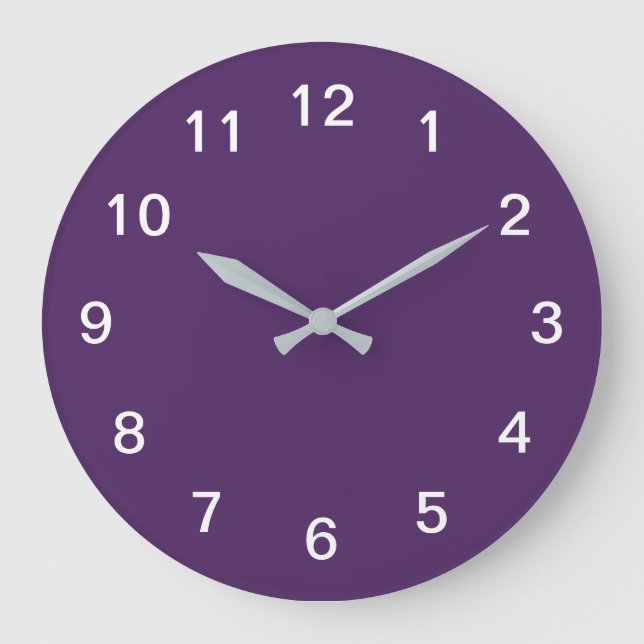 Relógio de Parede em Acrílico Minimalista Roxo Esc (Frente)