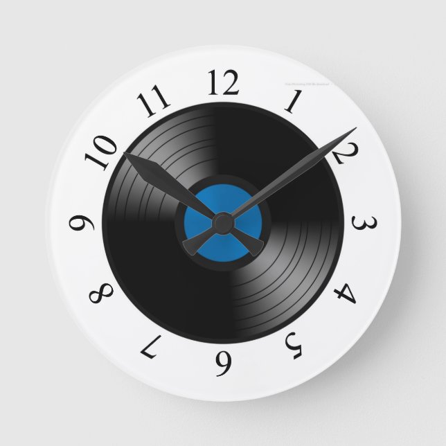 Relógio de Parede em forma de Disco LP (Frente)