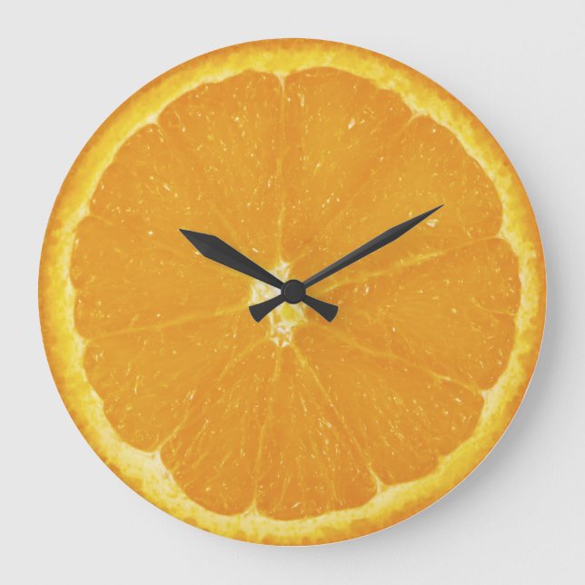 Relógio de Parede em Formato de Fatia de Laranja (Frente)