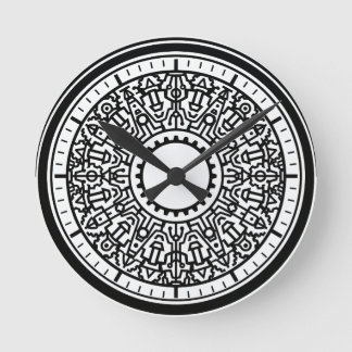 Relógio de parede Emblema Geométrico Industrial