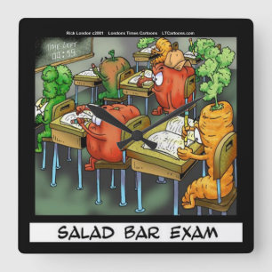 Relógio de Parede Engraçado do Exame do Bar de Sal