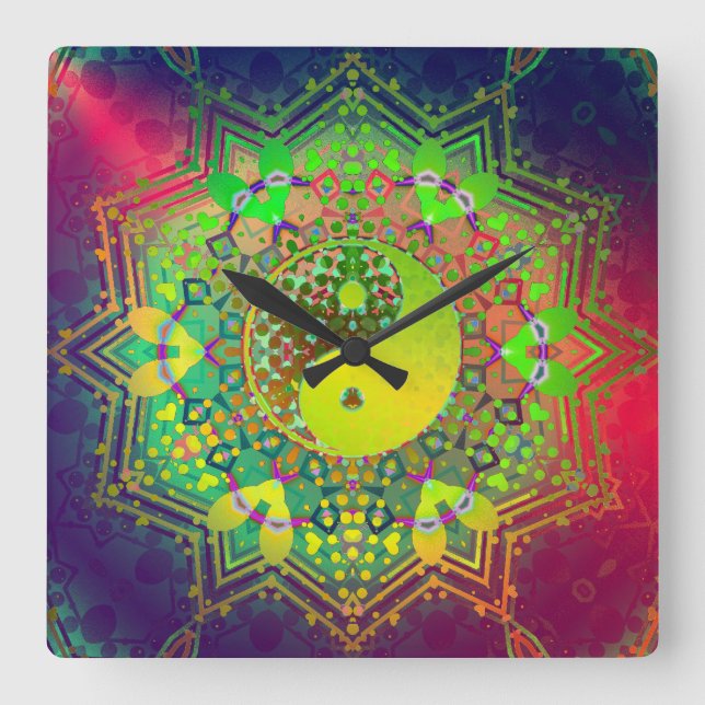 Relógio de Parede Equilíbrio Yin Yang (Frente)