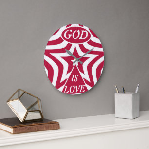 Relógio de Parede Estrela Deus é Amor Clássico Ver