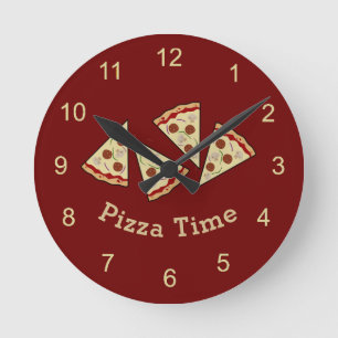 Relógio de Parede Fatias de Pizza