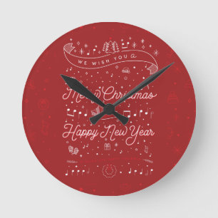 Relógio de Parede Feliz de Natal