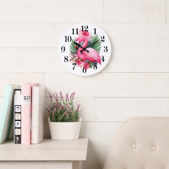 Relógio de Parede Flamingo (Sala de leitura)