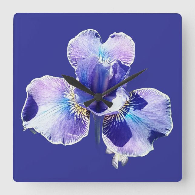 Relógio de Parede Flor Azul (Frente)