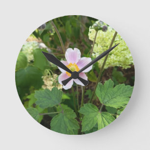 Relógio de Parede Flor Silvestre Rosa   Casa Flora