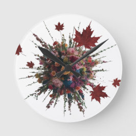 Relógio de Parede Floral Artístico - Moderno Vibra