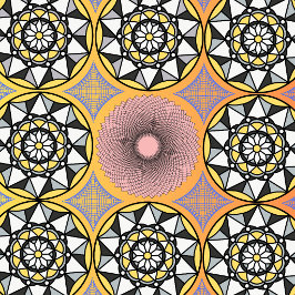 Relógio de Parede Floral Mandala Geométrico Sagrad