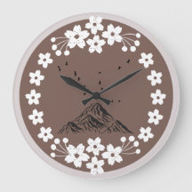 Relógio de Parede Floral Mountain | Casa Minimalis