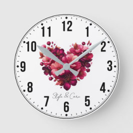 Relógio de Parede Floral Personalizado - Presente
