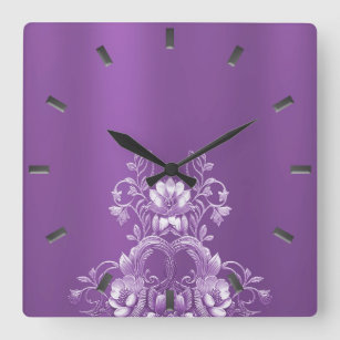Relógio de Parede Floral Puro